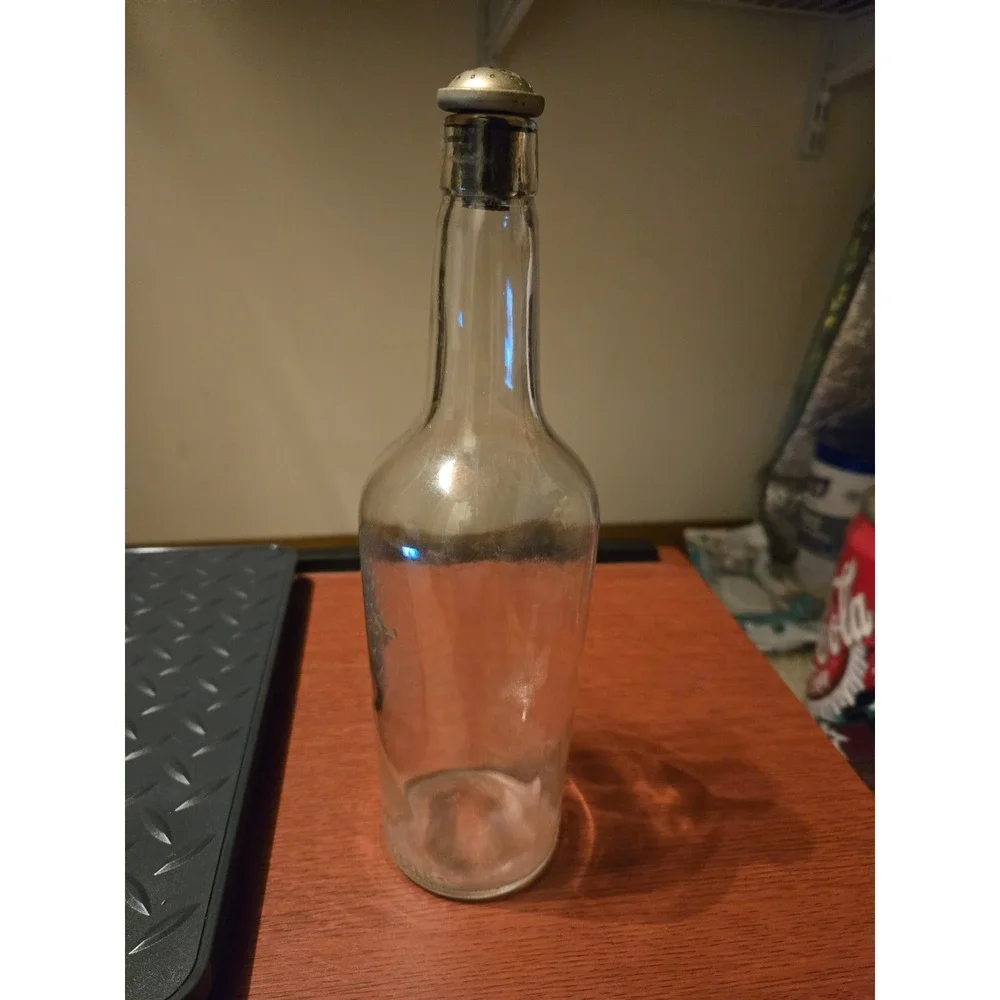 Vintage Clear Glass Shaker Bottle Federal Law Forbids Sale or Reuse Embossed